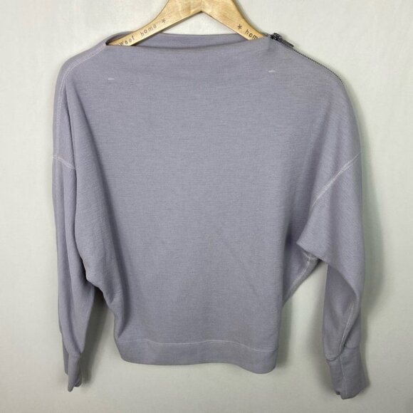 Free People Nikala Purple Top Size XS Lightweight Thermal Zipper Shoulder Zipper - Picture 10 of 11